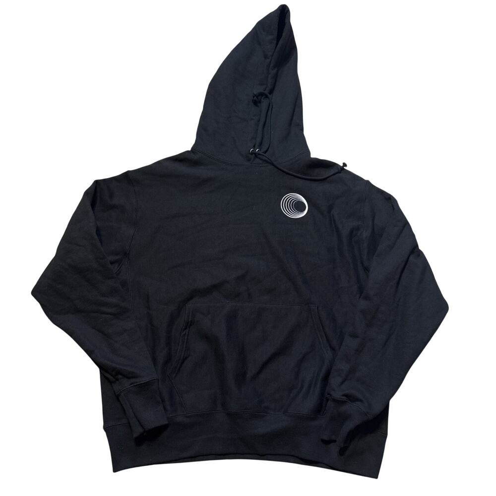 Champion Reverse Weave Hoodie Mens XL Black Heavyweight Blank Sweatshirt Minimal